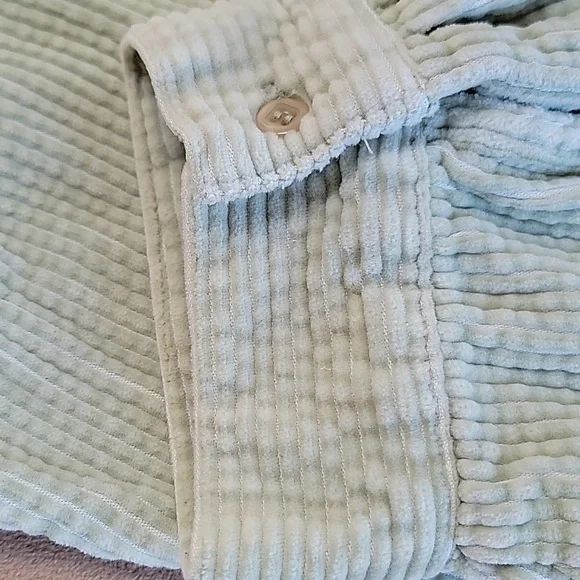 Vintage Cambridge Country Womens Corduroy Button Up Light Green Top Size 3XL EUC - Picture 4 of 12
